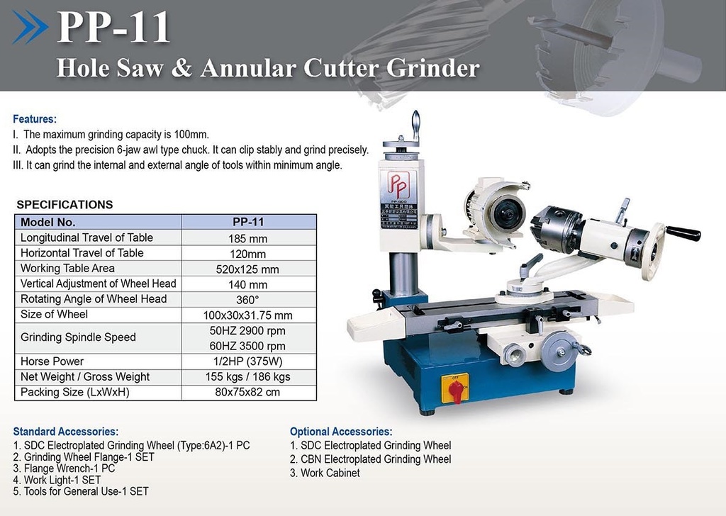 Hole Saw & Annular Cutter Grinder PP-11