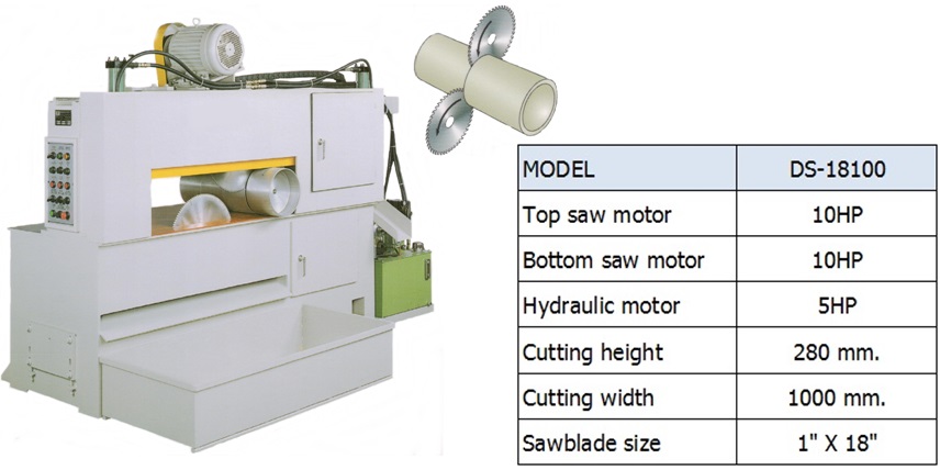 DOUBLE SAWBLADE CUTTING MACHINE