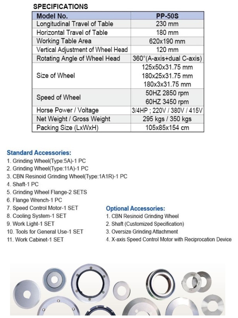 SLITTING CUTTER GRINDER PP-50S เครื่องลับคมใบมีด