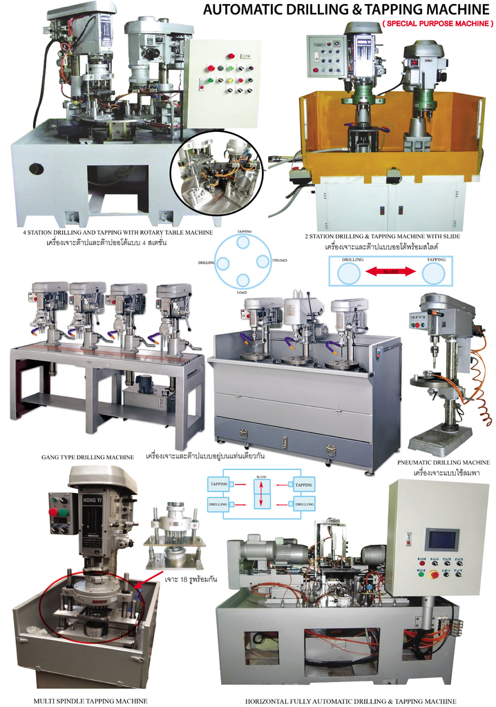 4 STATION ROTARY DRILLING AND TAPPING เจาะต๊าป